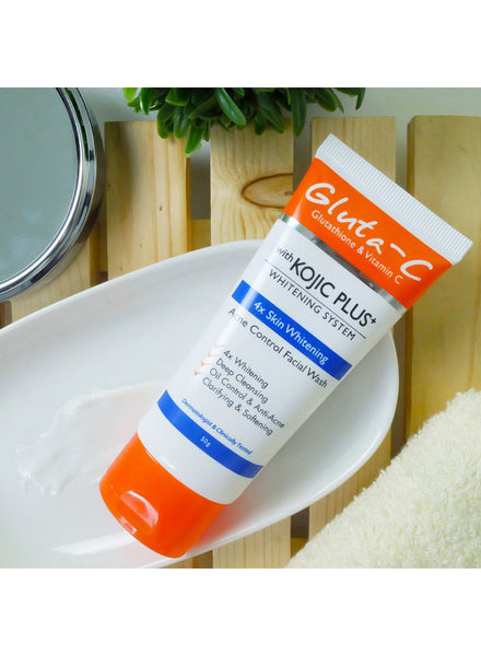 GlutaC Glutahione  Vitamin C with Kojic Plus whitening system Acne Control Facial Wash 50g