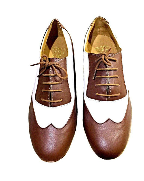 Help Me Dance Men's Modern Shoes / Ballroom Shoes Leather Lace-up Heel Thick Heel Dance Shoes Brown - Simpal Boutique