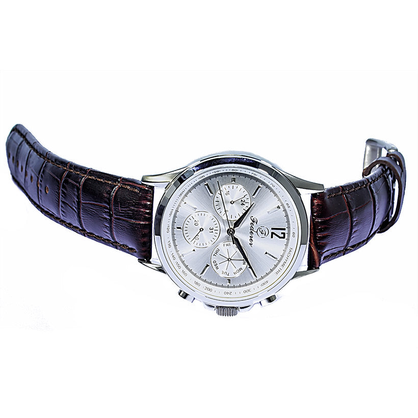 Federer Men's Analog Quartz Watches - F1150 - Brown - Simpal Boutique