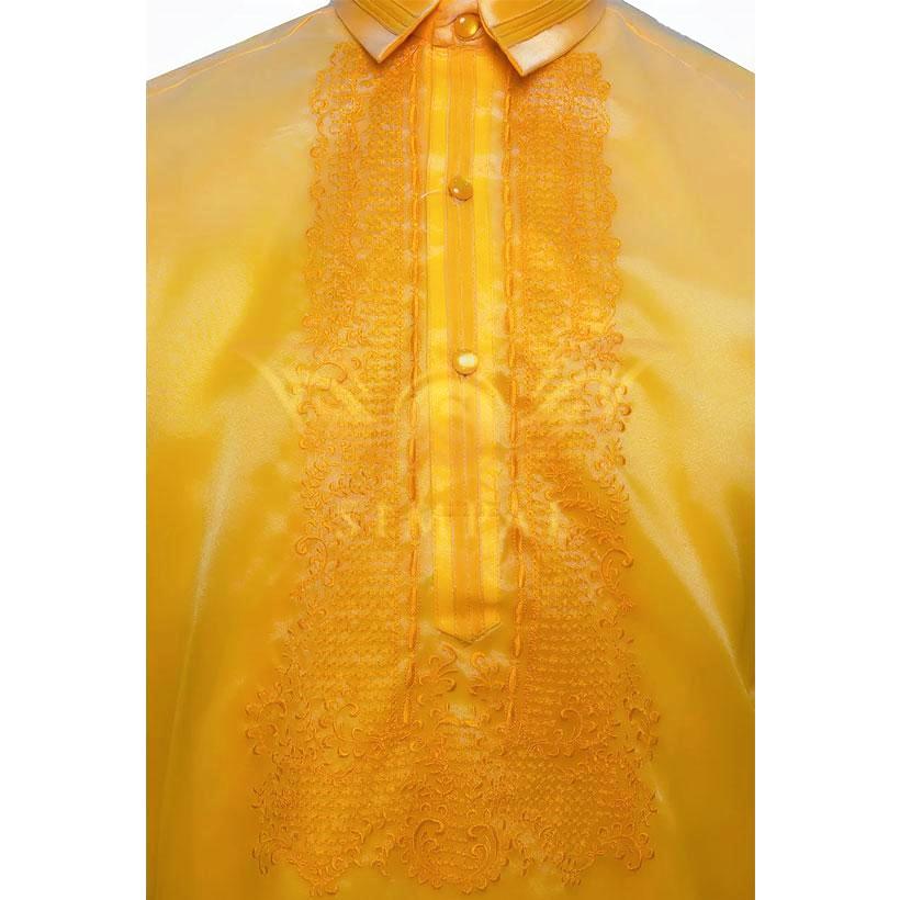 Colored Lining Barong Tagalog - Golden Yellow - Simpal Boutique