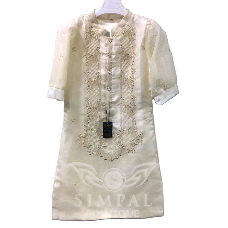 Modern Filipiniana Machine Embroidered  dress - Simpal Boutique
