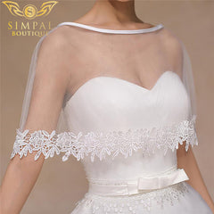 In Store White Wedding Lace Shawl