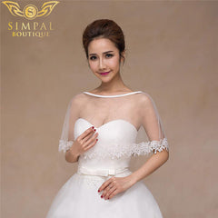 In Store White Wedding Lace Shawl