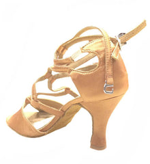Help Me Dance - Dancing Shoe Latin/Salsa Dancing Shoes Leather Female - KVE-852094 Tan - Simpal Boutique