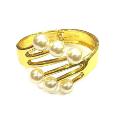 Qualitative Bangle  Bracelet Pearl European And American Popular Wide Edge Gold-plated Women's Bracelet Fashion Single Gold Bracelet 004 - Simpal Boutique