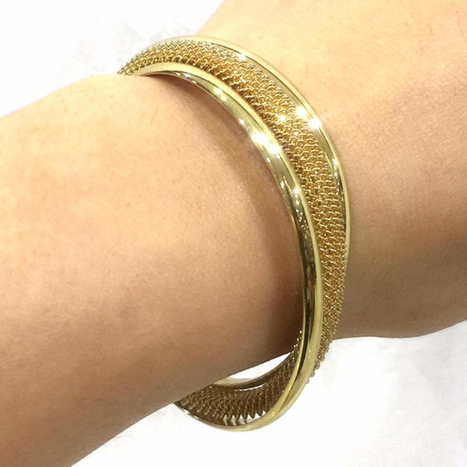 Qualitative Bangle  Bracelet European And American Popular Wide Edge Gold-plated Women's Bracelet Fashion Single Gold Bracelet 001 - Simpal Boutique