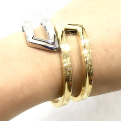 Qualitative Bangle  Bracelet European And American Popular Wide Edge Gold-plated Women's Bracelet Fashion Single Gold Bracelet 02 - Simpal Boutique
