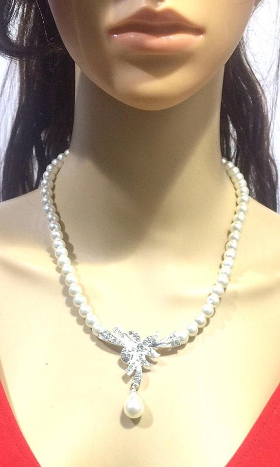 Fashion Pearl Party Necklace Set Necklace+ Earring Artificial Pearl Accesorries - Simpal Boutique