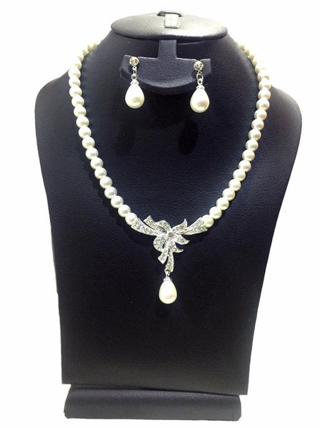 Fashion Pearl Party Necklace Set Necklace+ Earring Artificial Pearl Accesorries - Simpal Boutique