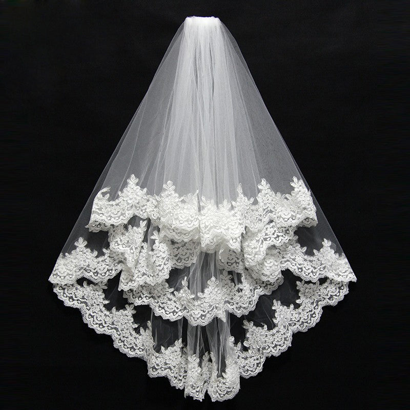 In Store Layered Bridal wedding veil