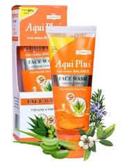 Aqui Plus Pure Herbal Balance For Acne Pimples Face Wash 65 ml Value Pack of 3 
