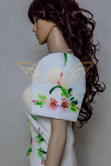 Mestiza dress with detachable bolero hand painted - Simpal Boutique