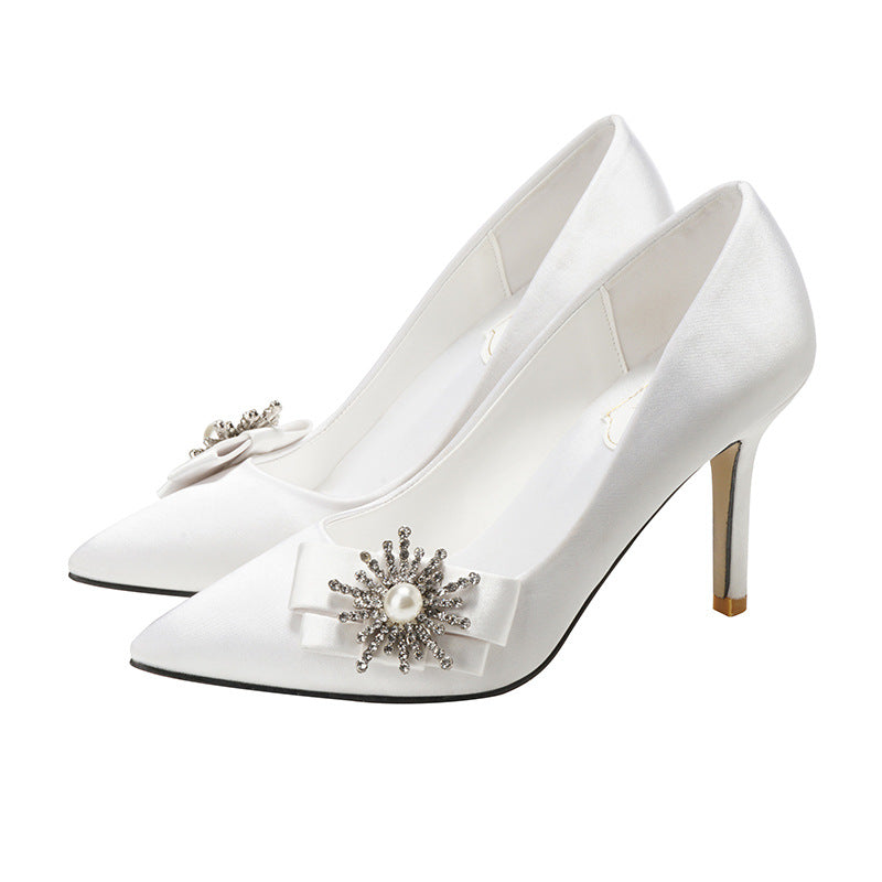 In Store High Heels Stiletto Crystal Wedding Shoes