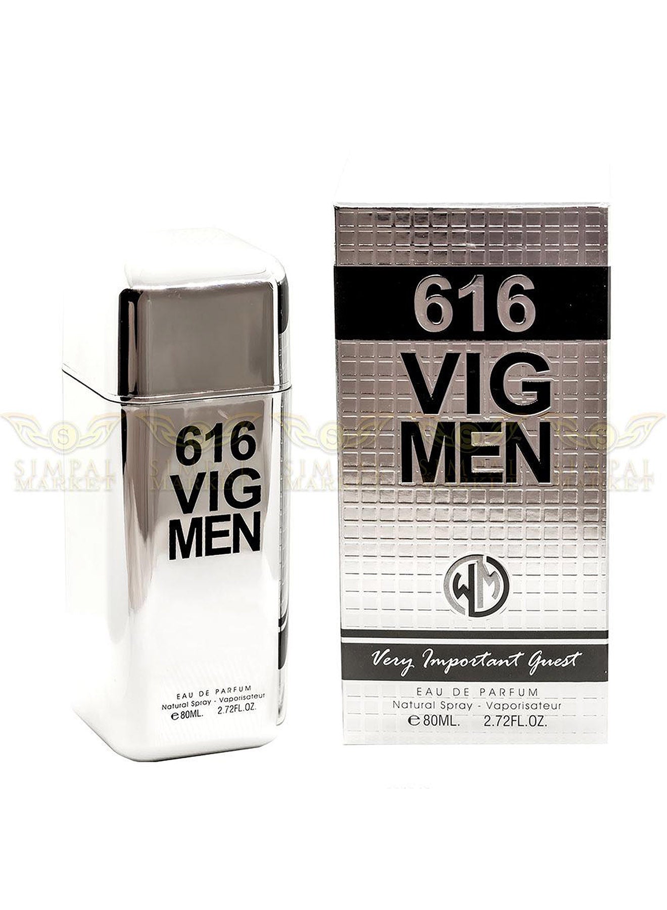 616 VIG MEN Eau De Parfum Spray 80ml Value Pack of 2 