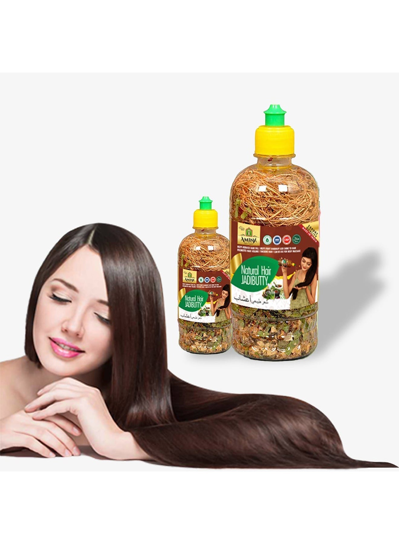 Amina Herbal Jadibuttijadibutty for Hair Fall Dandruff Value Pack of 2 