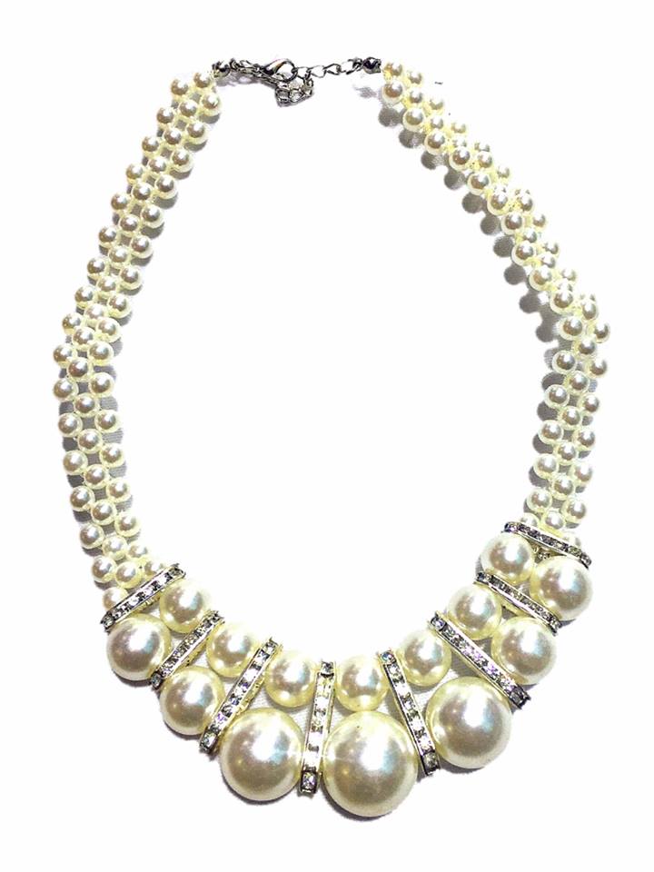 Fashion Pearl Party Necklace Set Necklace+ Earring Artificial Pearl Accessories 02 - Simpal Boutique