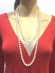 Fashion Long Pearl Party Necklace Artificial Pearl Necklace - Simpal Boutique