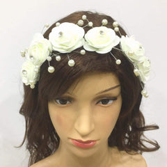 Adjustable Flower hair accesories- Women Girl Festival Wedding Flower Garland Wedding Festivals Photo Props - Simpal Boutique