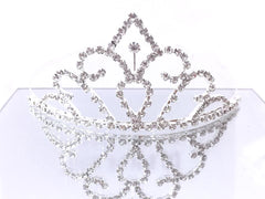 Silver Crystal Hair Tiara Wedding Tiara Bridal Princess Crown Tiara Crystals Rhinestone Prom Crown Headband Medium - Simpal Boutique