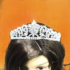 High Quality Silver Bridal Wedding Tiara Crown Headband Birthday Banquet Crystal Crown Headdress medium - Simpal Boutique