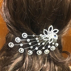 Fashion  Crystal Hair Accesories plate hair comb inserted comb hand flowers bridal headdress wedding accessories - Simpal Boutique