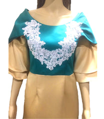 Modern Filipiniana Maria Clara Gown Spandex - Simpal Boutique
