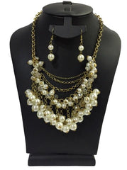Necklace+Earring Set Accesories Pearl Set Office wear Accessories - Simpal Boutique