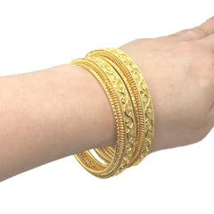 Fashion Bangles 2 piece Gold plated Bracelet Accesories for ladies - Simpal Boutique