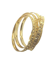 Bangles Gold coated Bracelet Jewelery  4n1 set 02 - Simpal Boutique