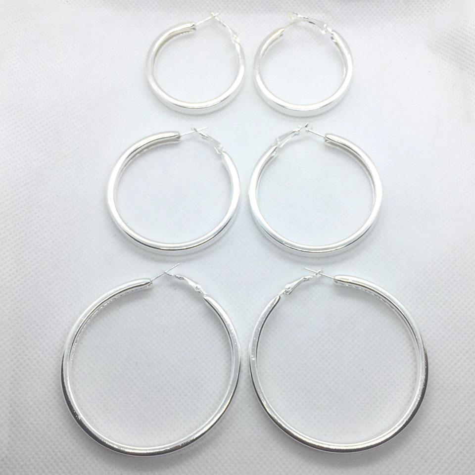 Trio Hollow Earring Light weight New Fashion Lady Women Round Big Large Dangle Hoop Loop Earrings - Simpal Boutique