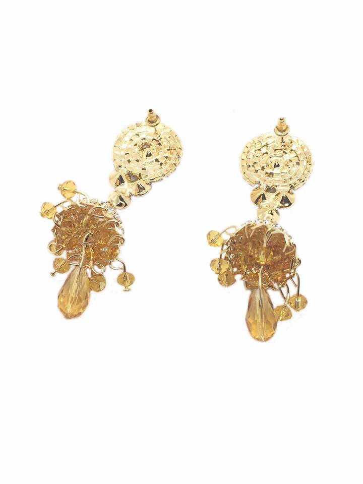 Bell Earrings Pearl Crystal Pendant Drop Ear Stud Women Girls Wedding Dangle Party Jewelry Indian Style - Simpal Boutique