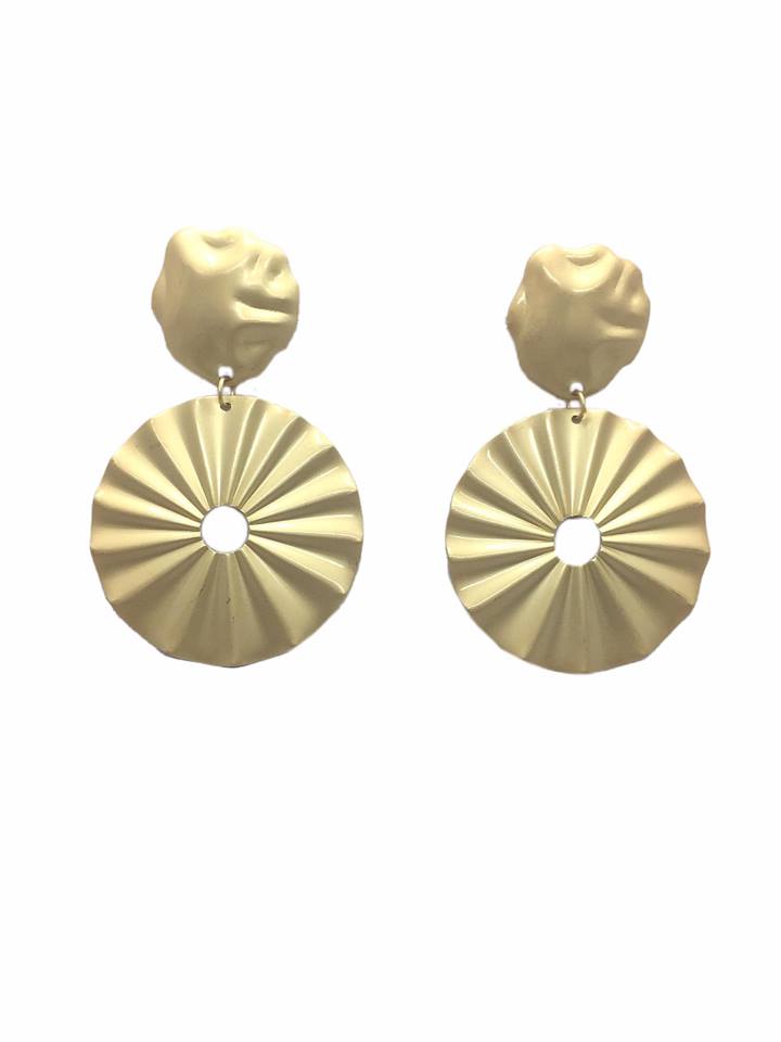 Classic Pattern Flat Round Earring Design - Simpal Boutique
