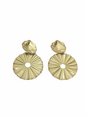 Classic Pattern Flat Round Earring Design - Simpal Boutique
