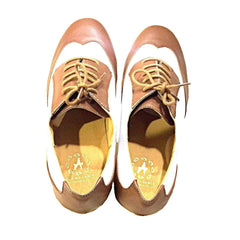 Help Me Dance Men's Modern Shoes / Ballroom Shoes Leather Lace-up Heel Thick Heel Dance Shoes Brown - Simpal Boutique