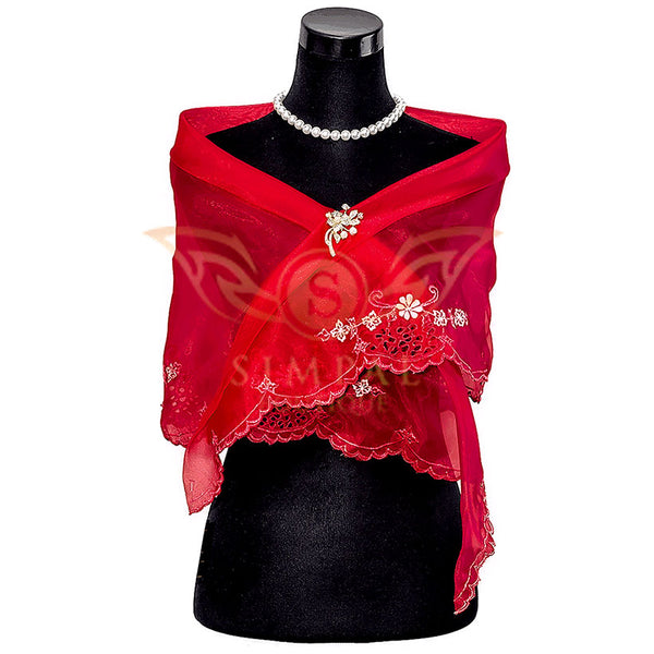 Cutwork Alampay - Red - Simpal Boutique