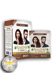 Amina Henna Natural Color Brown 10g x 6 pouch Value Pack of 3 
