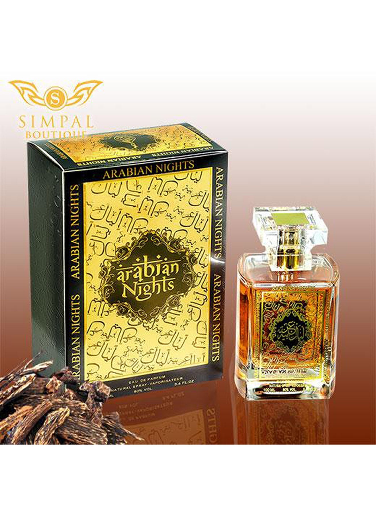 Arabian Nights Eau De Parfum Spray for Unisex  100ml Value Pack of 2 
