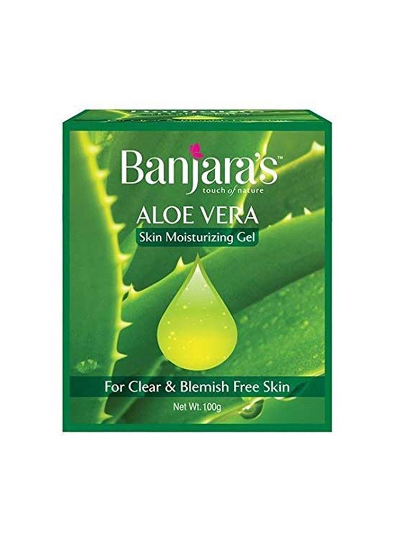 Banjaras Aloe Vera Skin Moisturizing Gel 100g Value Pack of 12 