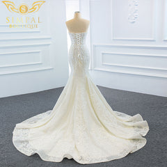 In Store Detachable Two Fishtail Tail Tube Tops Wedding Gown