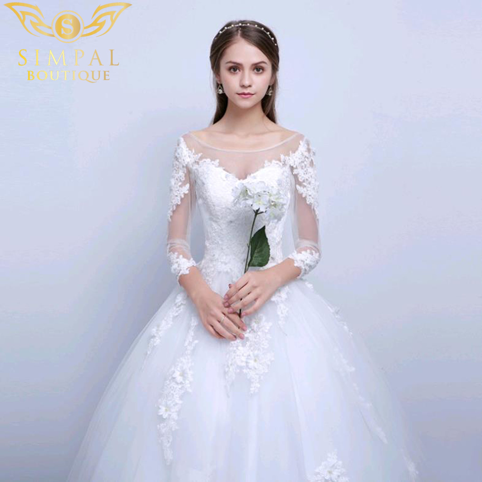 In Store New Shoulder Slim Qi wedding dress