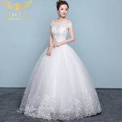 In Store Reez Off Shoulder Boat Neck Ball Gown