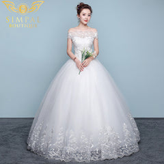 In Store Reez Off Shoulder Boat Neck Ball Gown