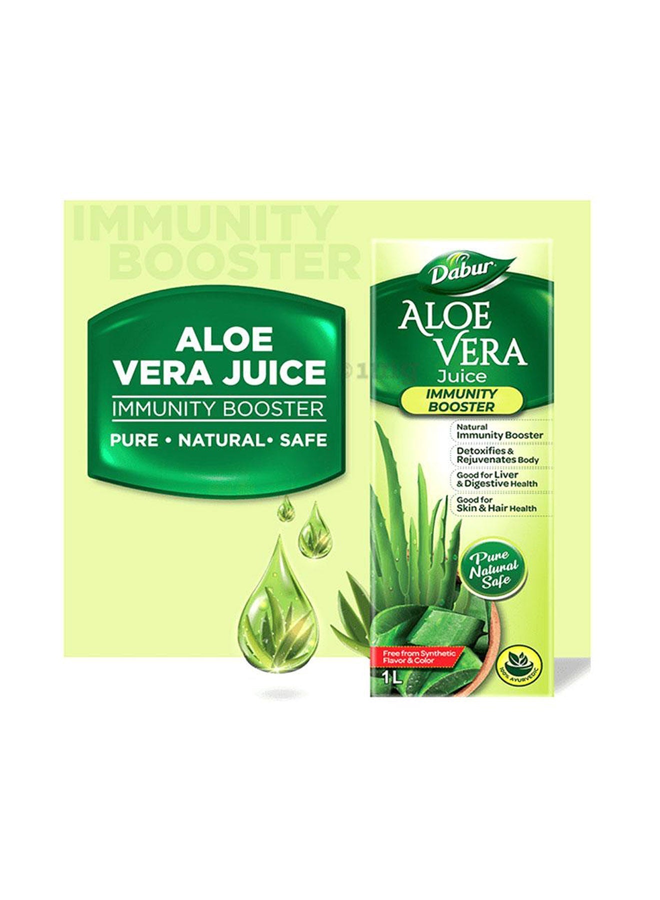Dabur Aloe Vera Juice 1 Litre Immunity Booster Pure Natural Safe