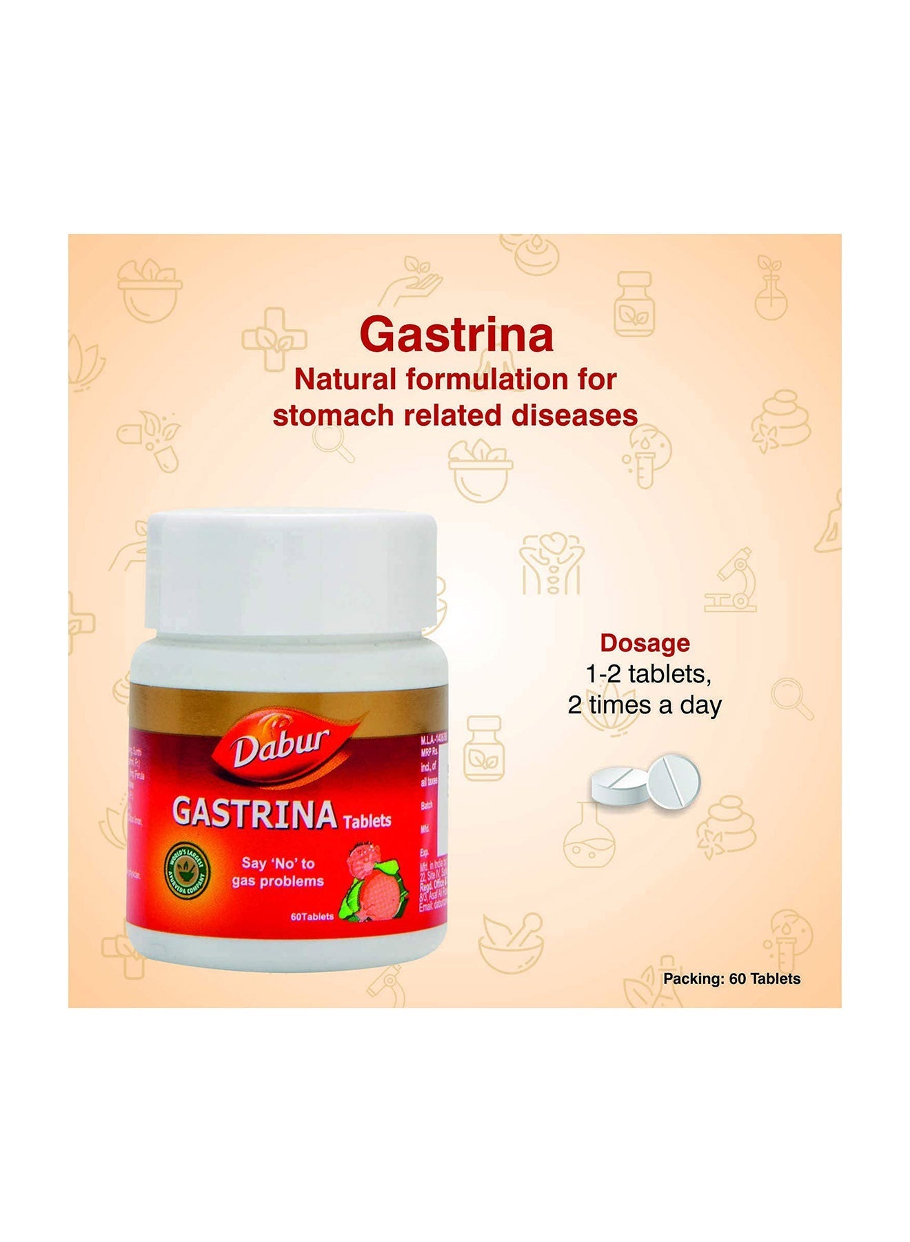 Dabur Gastrina  60 Tablets Value Pack of 12 