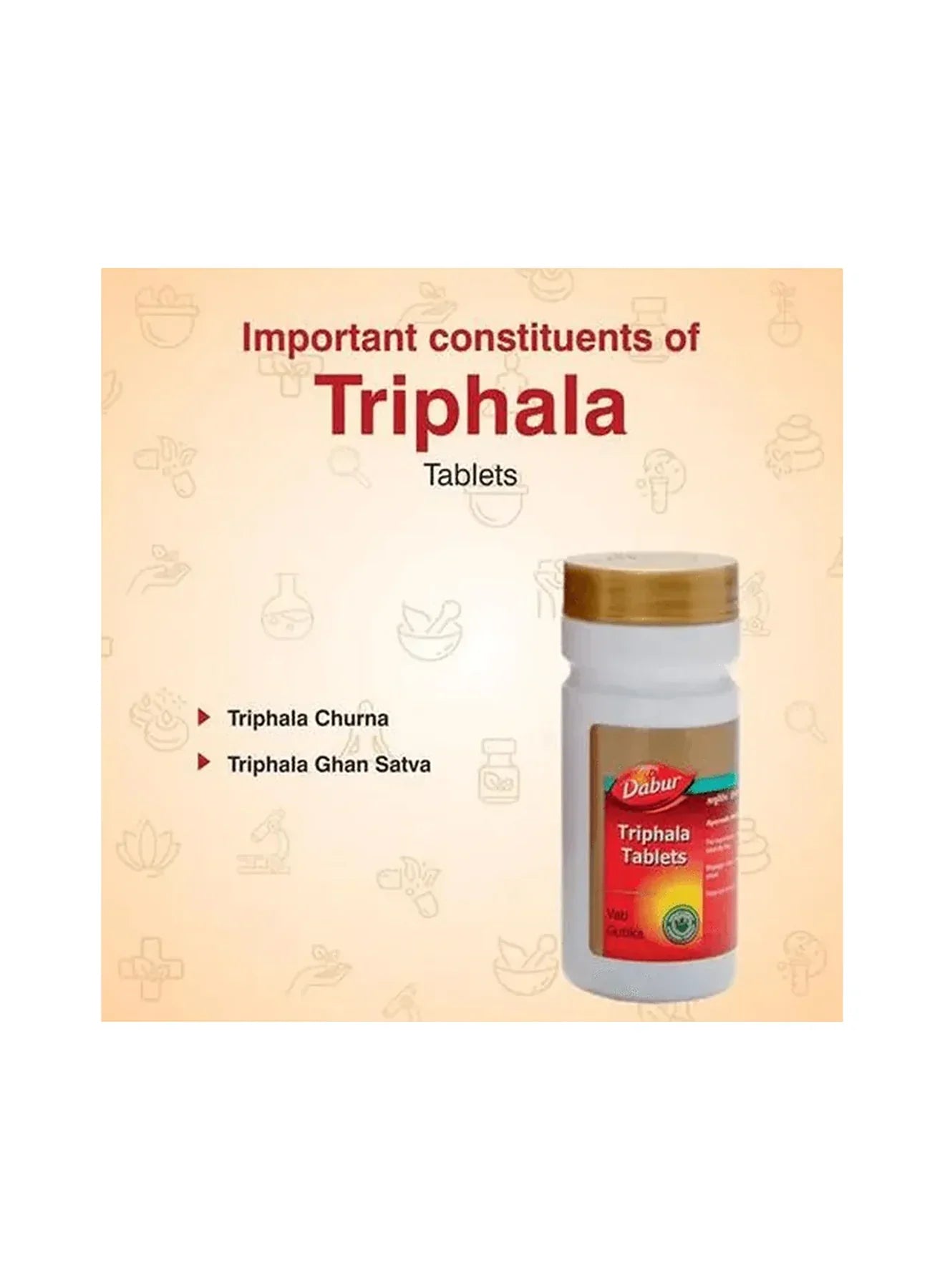 Dabur Triphala Tablet  120 g  60 tablets Value Pack of 3 