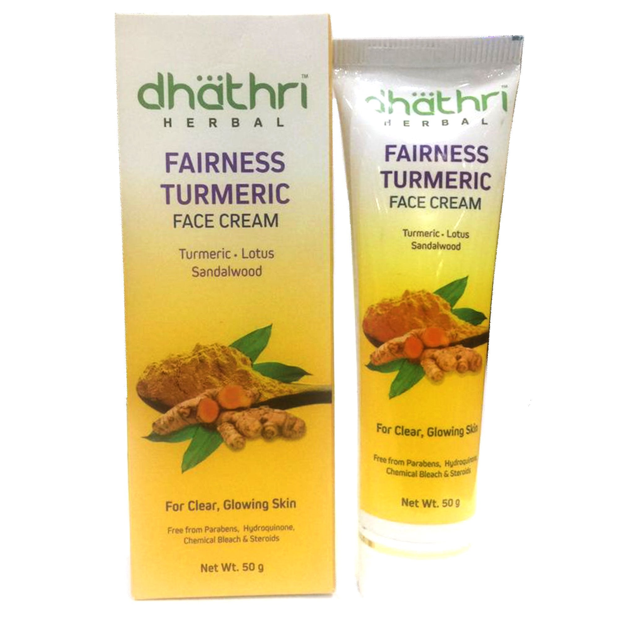 Dhathri Herbal Fairness Turmeric Face Cream 50g