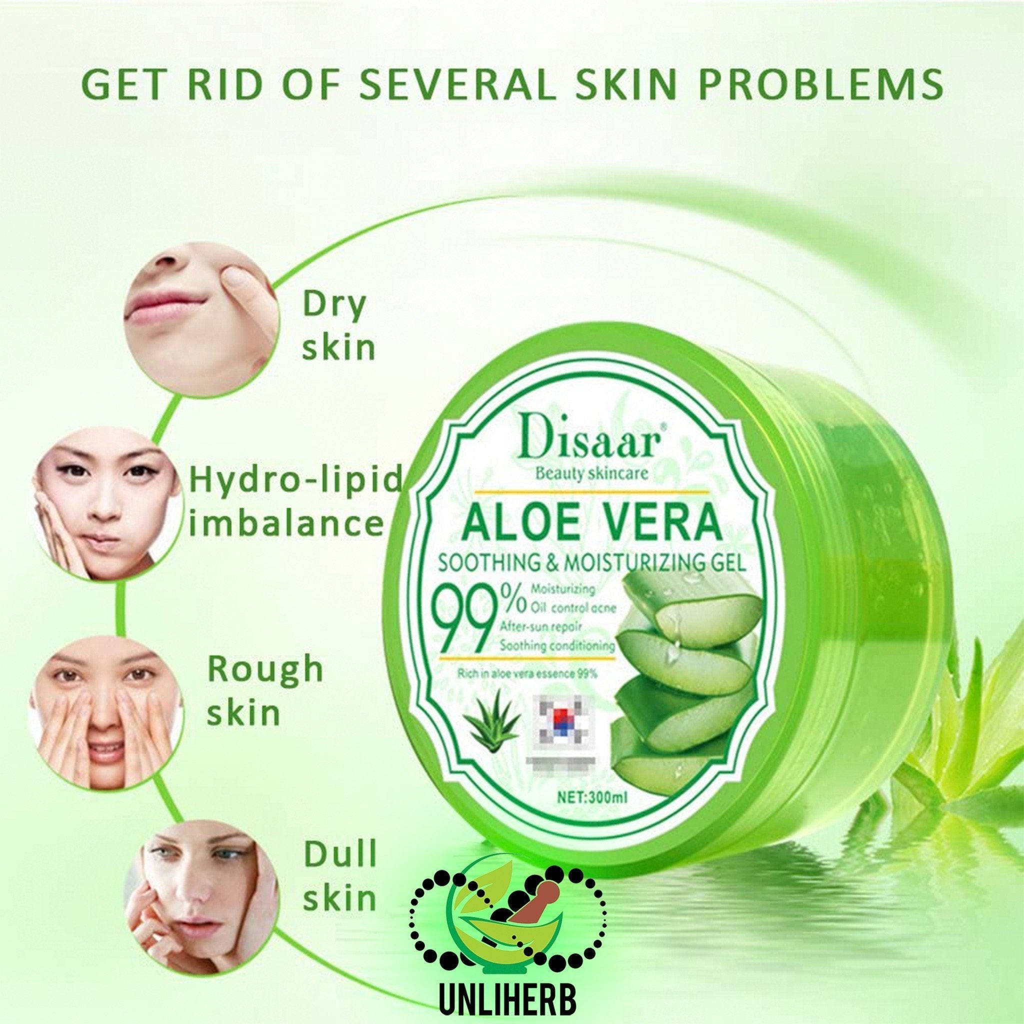 Disaar Beauty Aloe Vera AntiAcne Gel Cream Mass SleepFree Wash Moisturizing Oil 300ml
