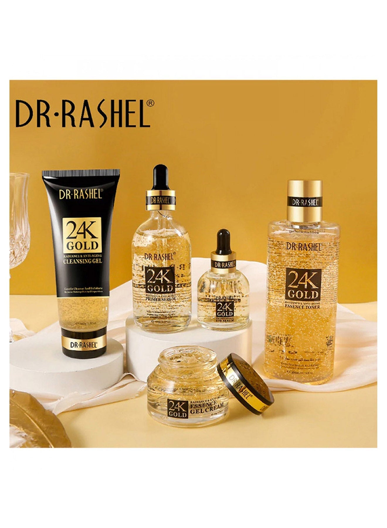 Dr Rashel 24K Gold Radiance  Anti Aging Kit 5 Piece Set Value Pack of 3 