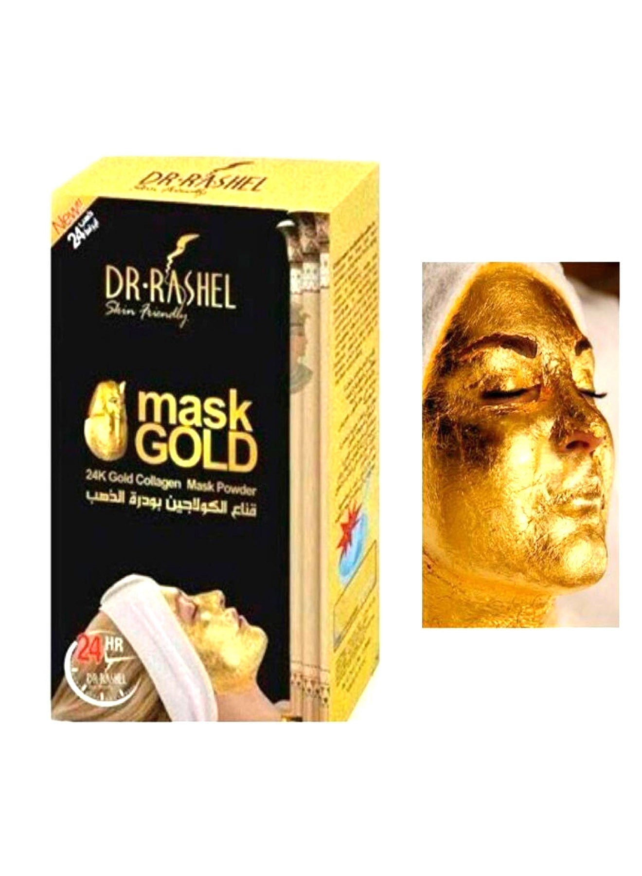 Dr Rashel 24k Gold Collagen Mask powder 300g Value Pack of 12 