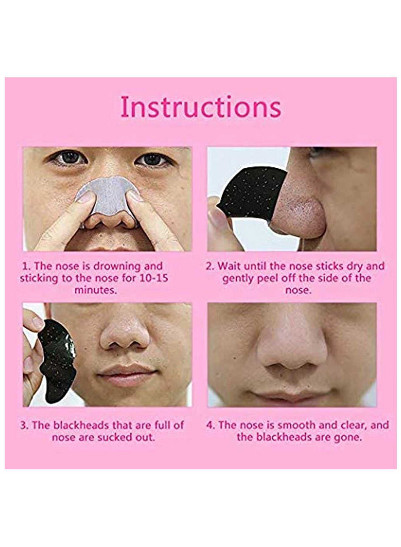 Dr Rashel Black Charcoal Nose Strips Blackhead Remover 6 Strips Value Pack of 3 